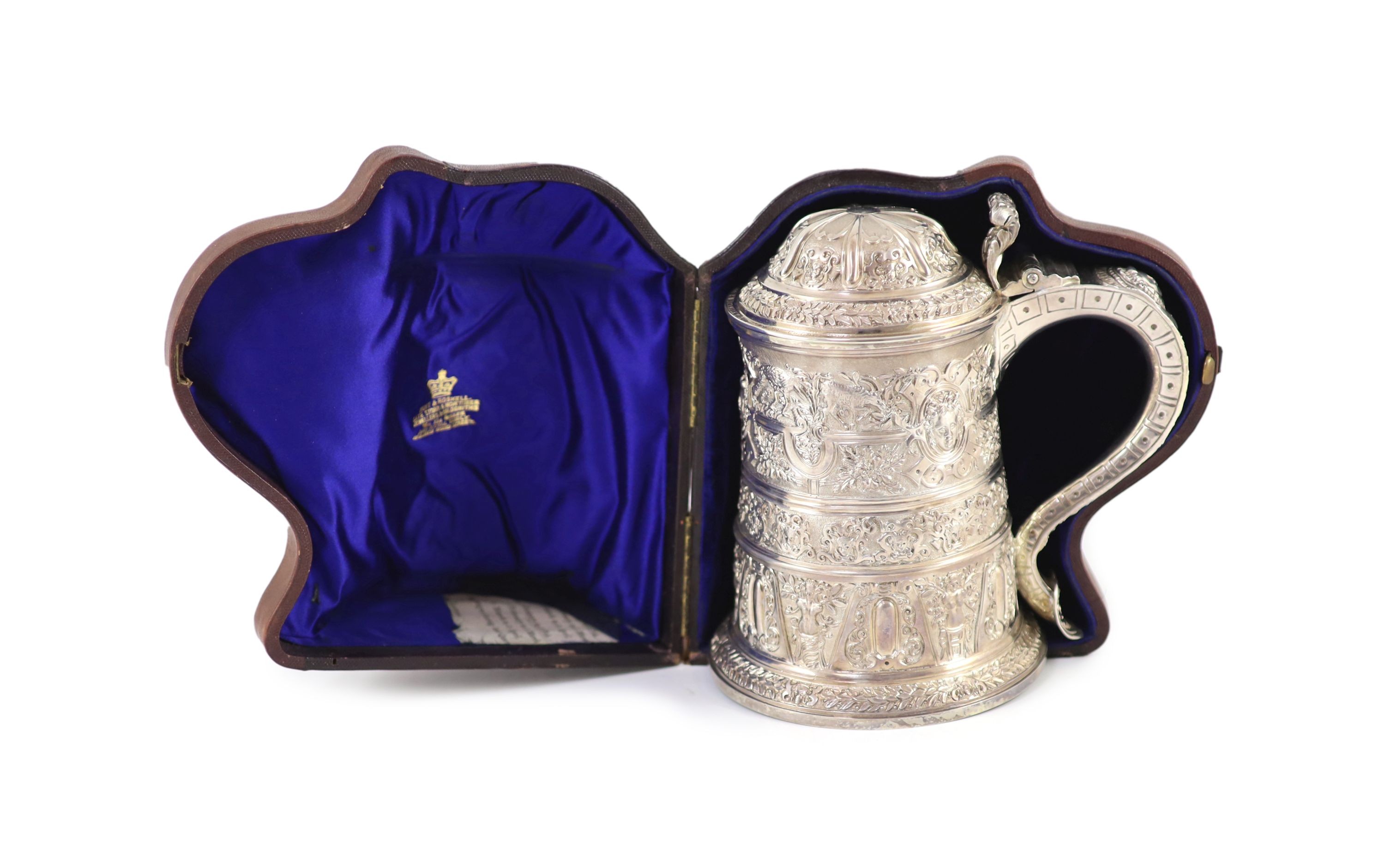 A good Victorian silver tankard, by John Samuel Hunt, (Hunt & Roskell, late Storr & Mortimer)